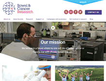 Tablet Screenshot of bowelcancerresearch.org